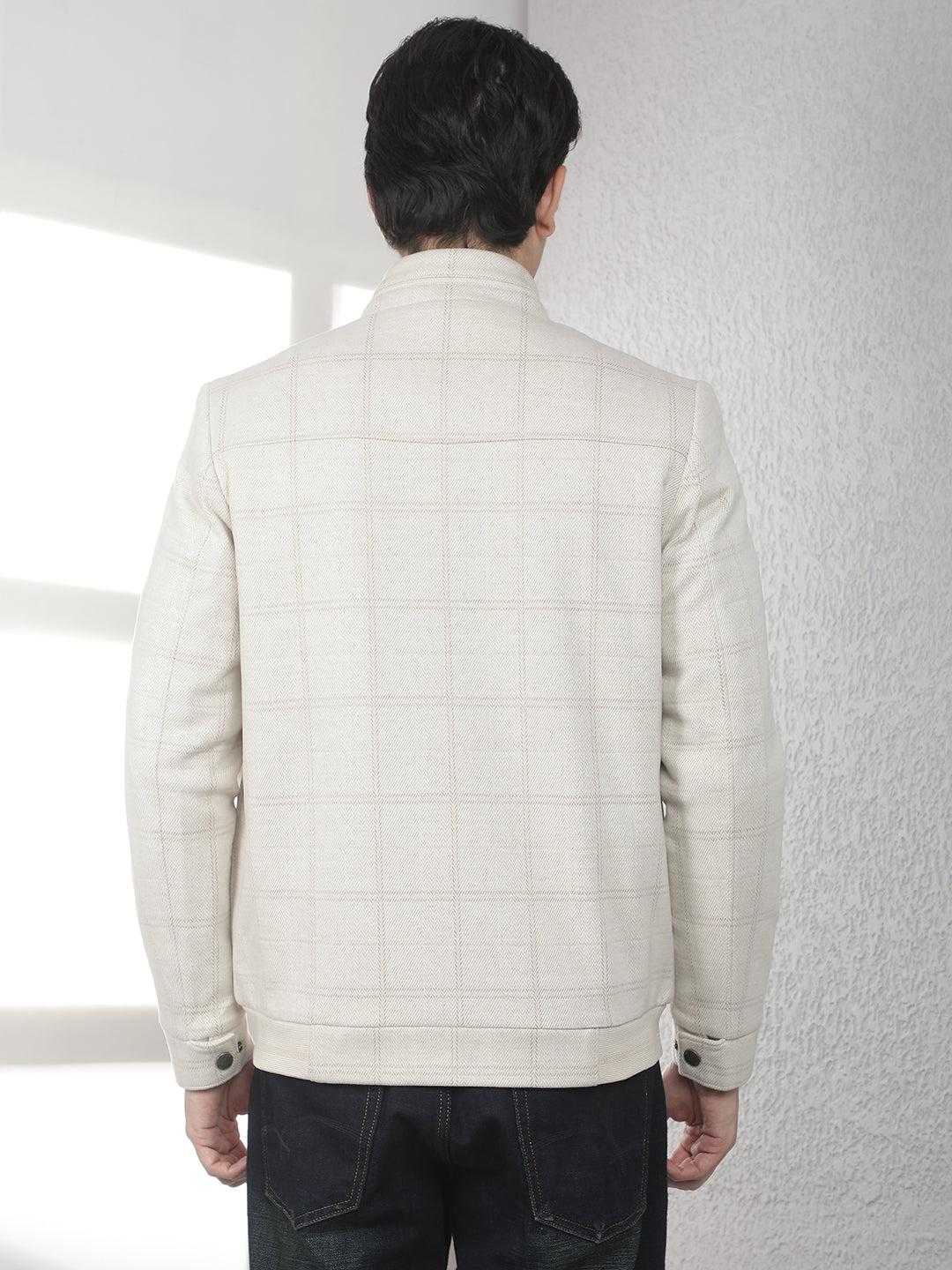 Urban Biscotti Beige Checked Jacket