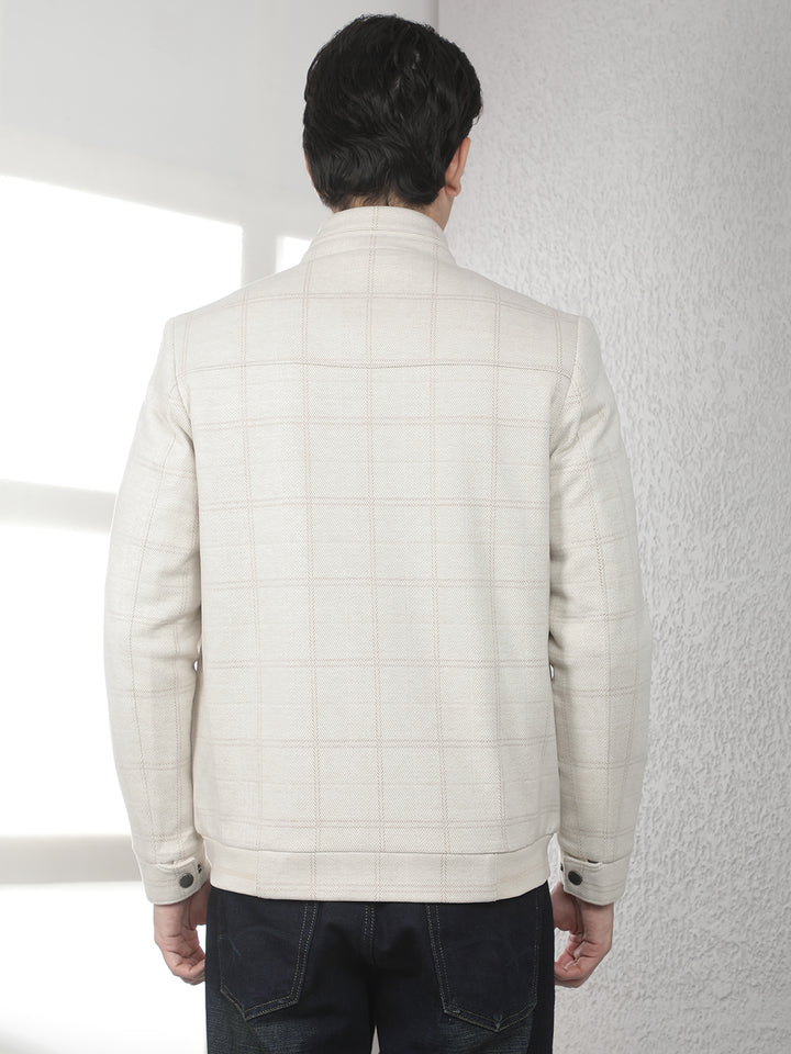 Urban Biscotti Beige Checked Jacket