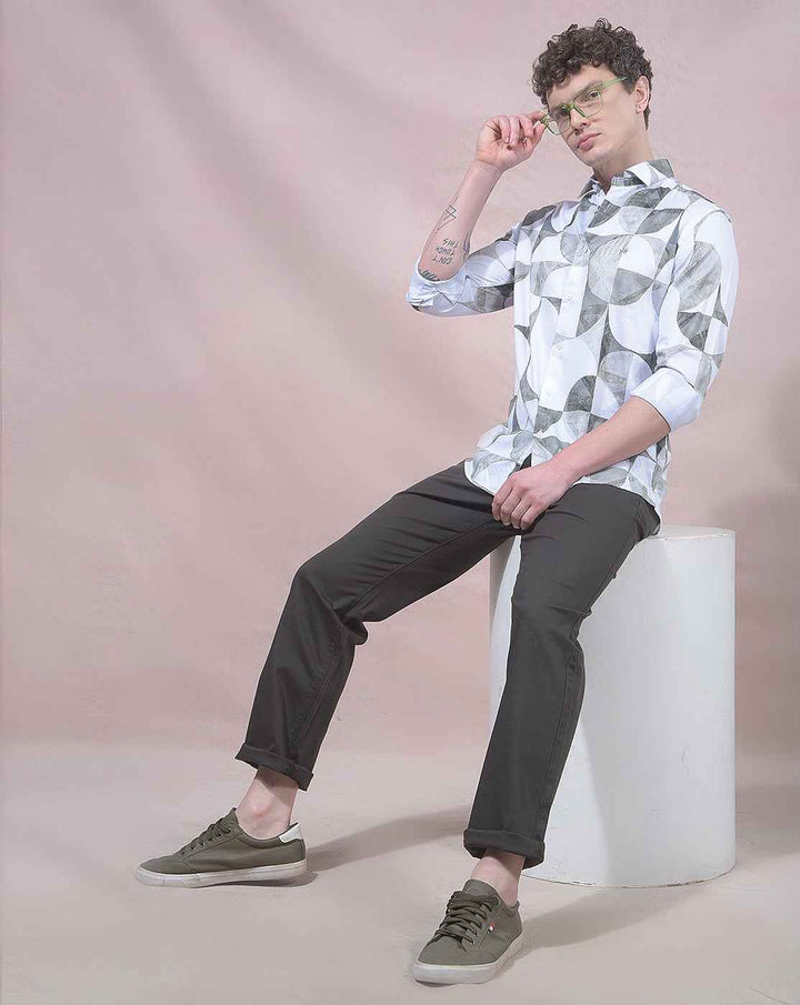 Versatile Olive Straight Chino Trousers