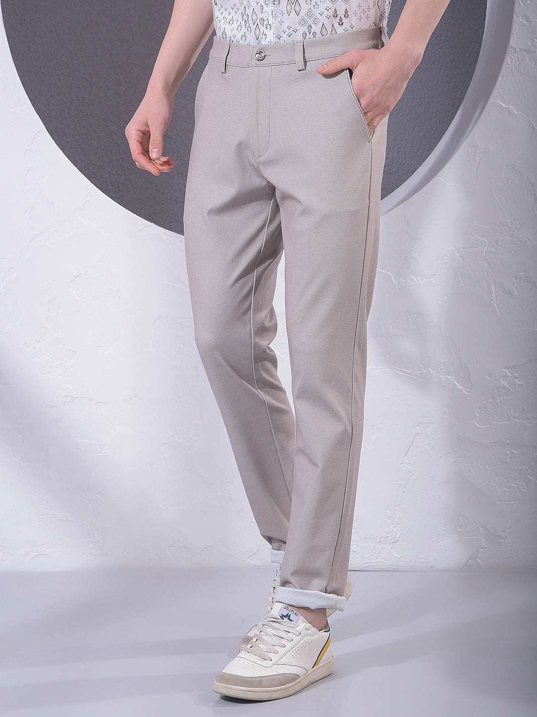 Comfort Beige Knitted Trousers