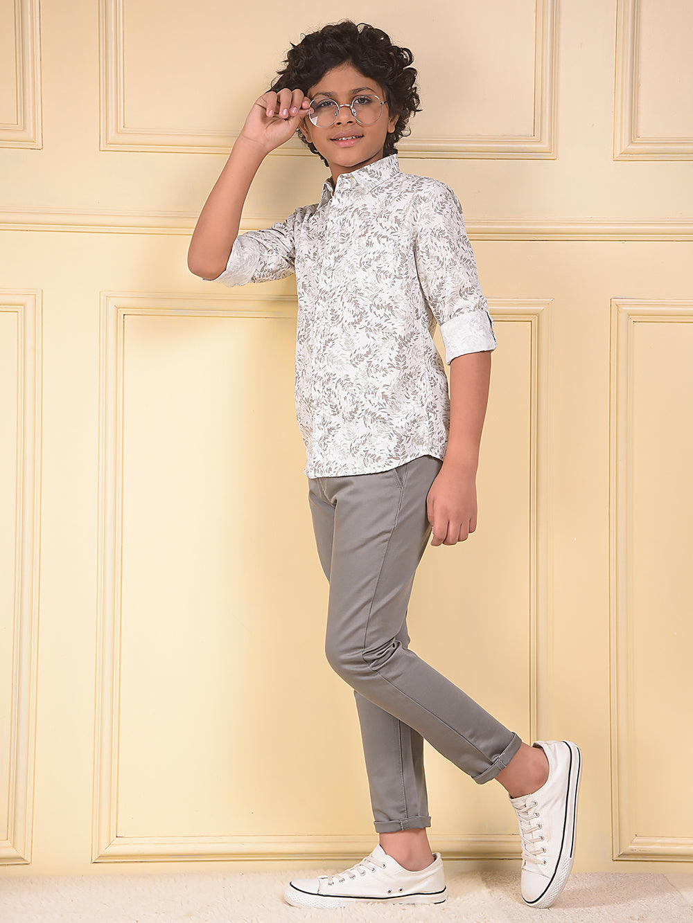 Spunky Green Floral Print Shirt