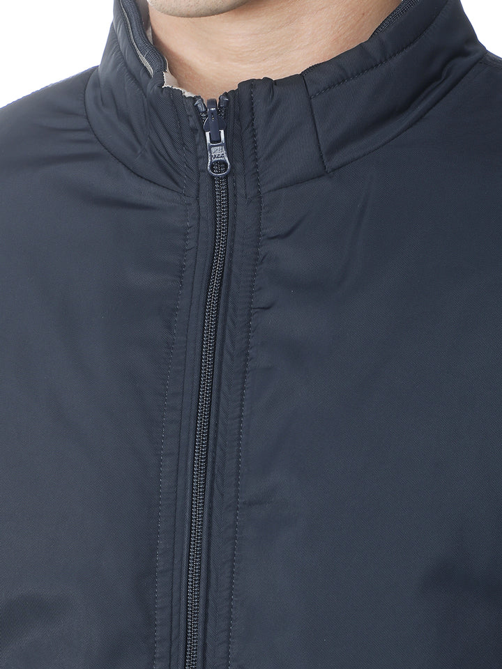Navy Blue Padded Reversible Jacket