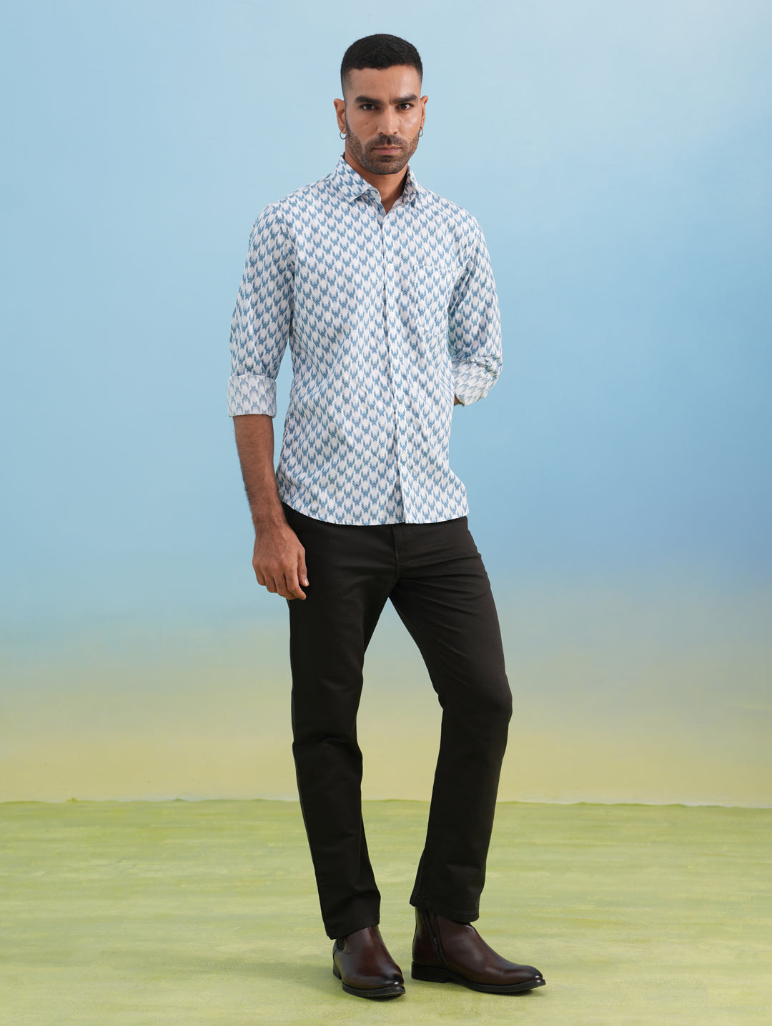 Minimal Style Black Straight Trousers