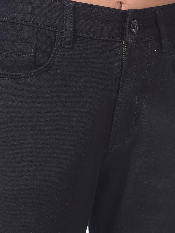 Jet Black Flared Bootcut Jeans