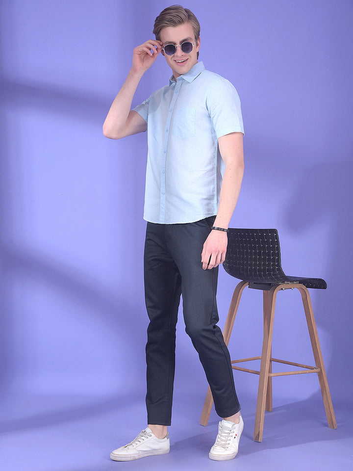 Celeste Blend Blue Linen Shirt
