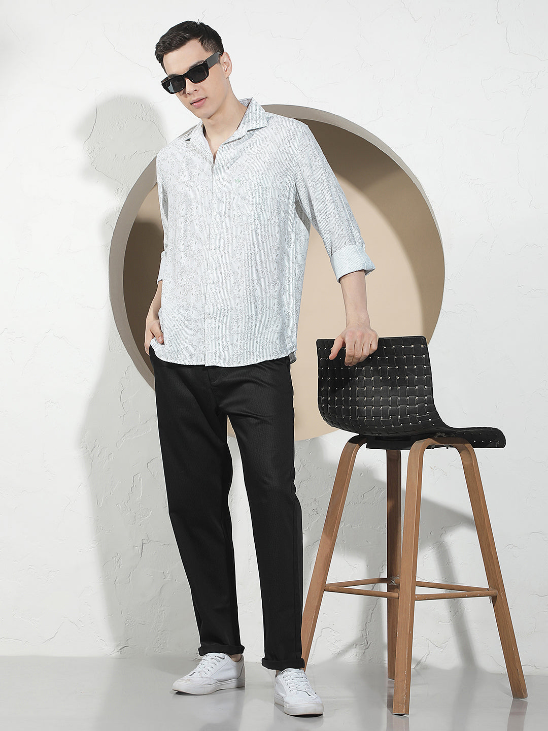 Contemporary Verdant Green Printed Shirt