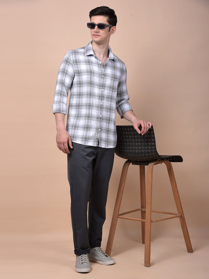 Green Checked 100% Cotton Shirt