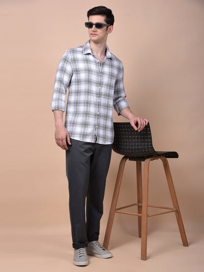 Green Checked 100% Cotton Shirt