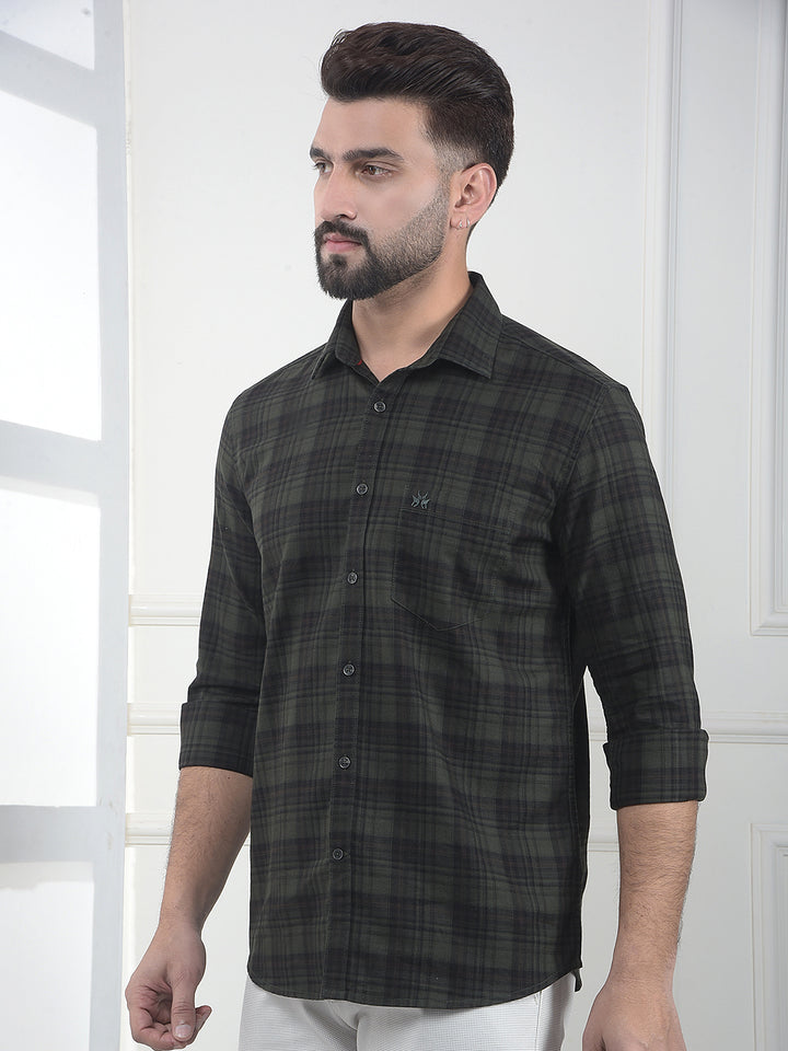 Apex Hunter Green Checked 100% Cotton Shirt