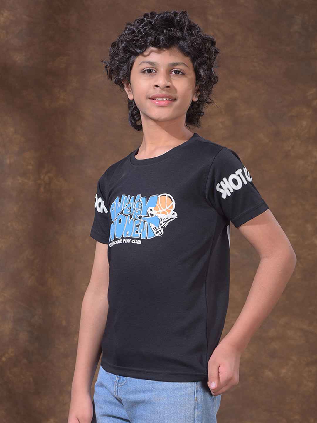 Black Graphic Print T-Shirt