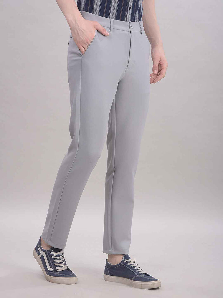 Street Grey Knit Trousers
