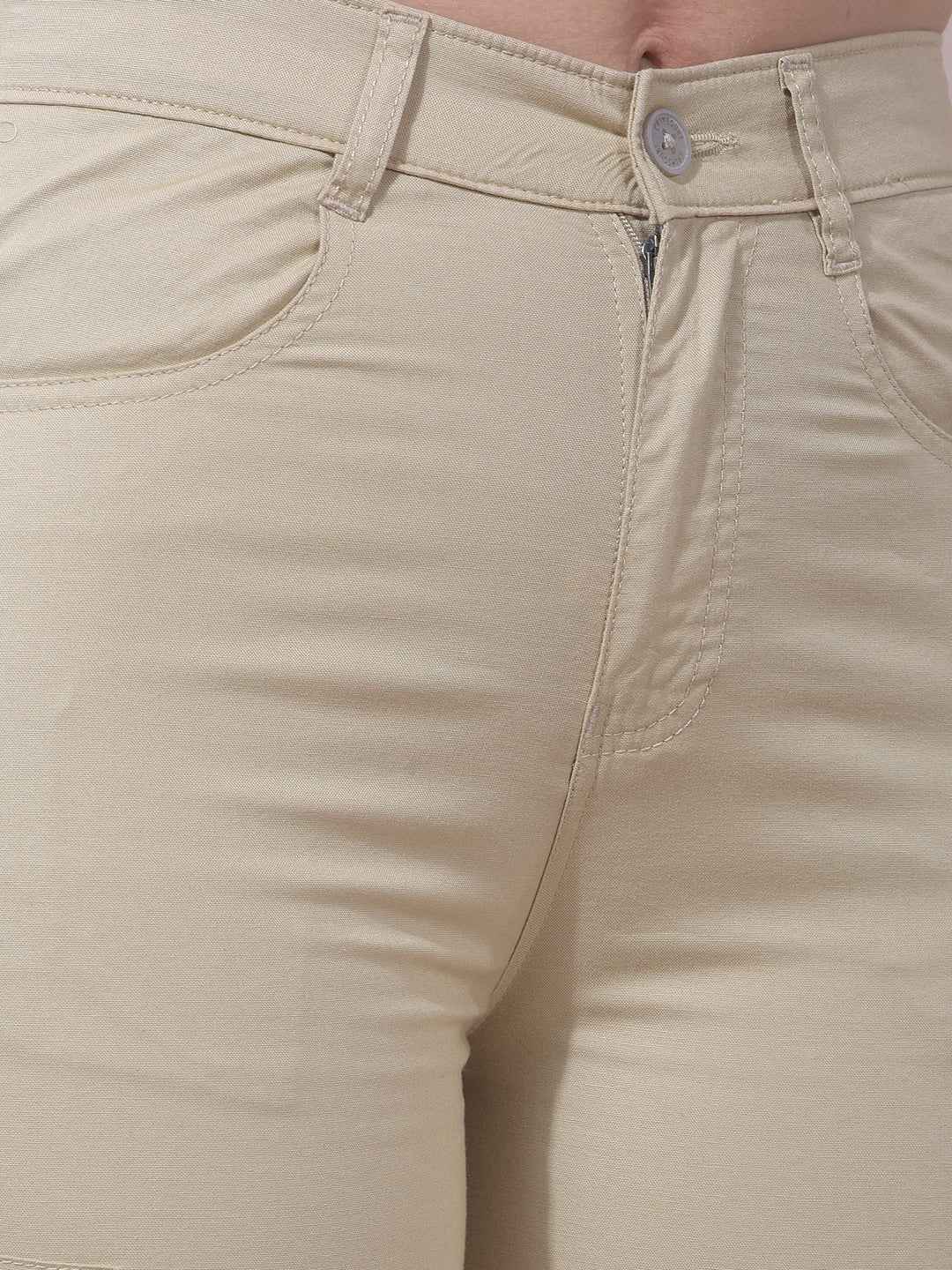 Beige Flow Cargo Trousers