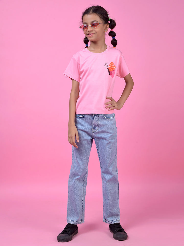Pink Graphic Print T-Shirt