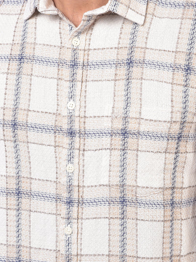 Beige Checked Shirt
