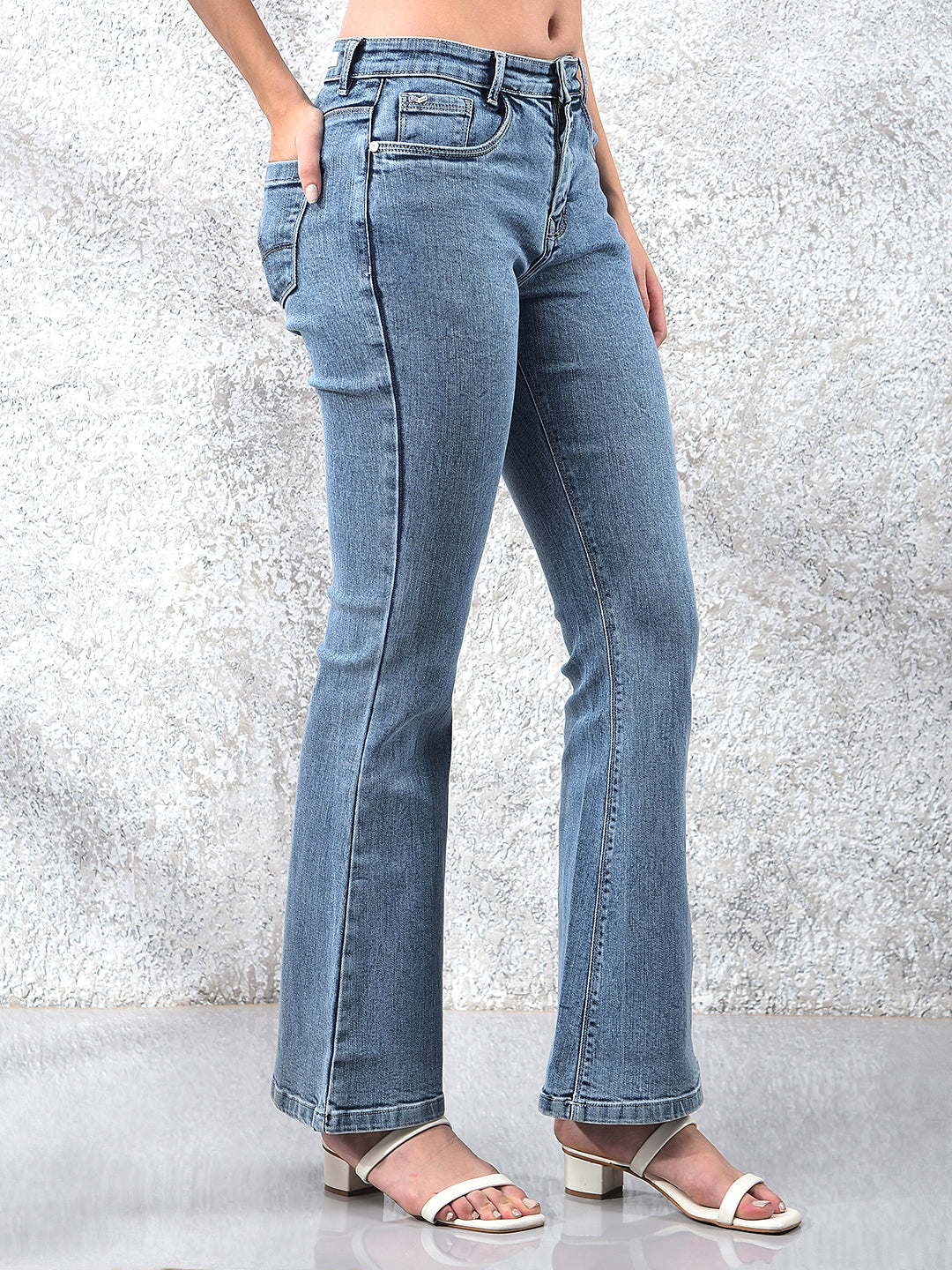 Retro Blue Bootcut Jeans