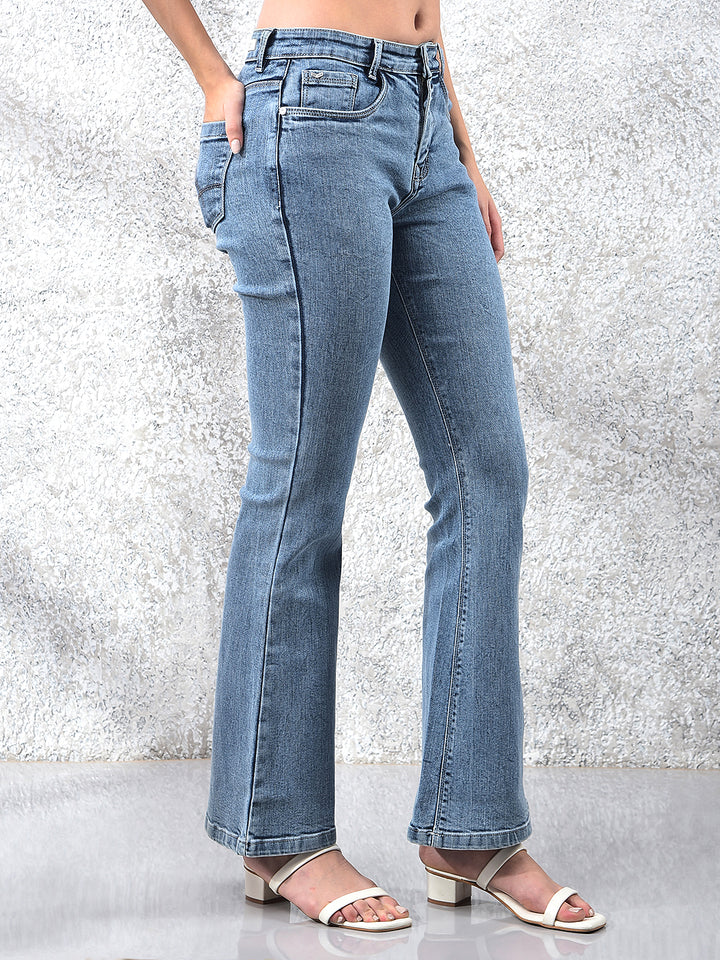 Retro Blue Bootcut Jeans