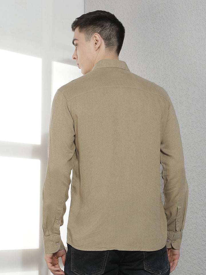 Khaki Linen Shirt