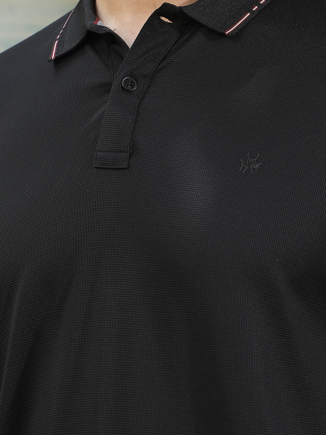Black Polo Neck T-Shirt