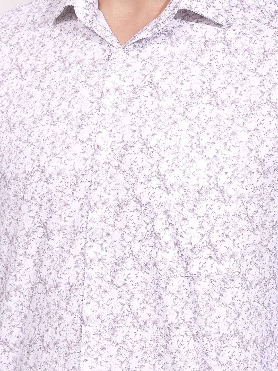 Purple Floral Print Shirt
