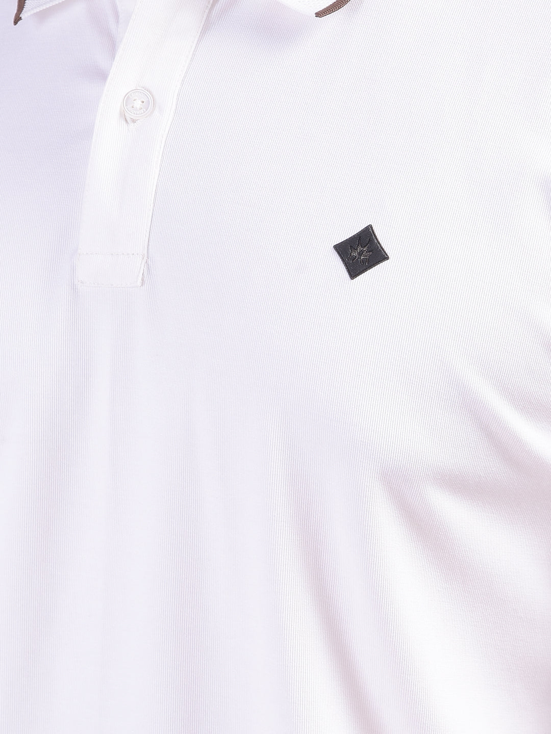White Polo-Neck T-Shirt