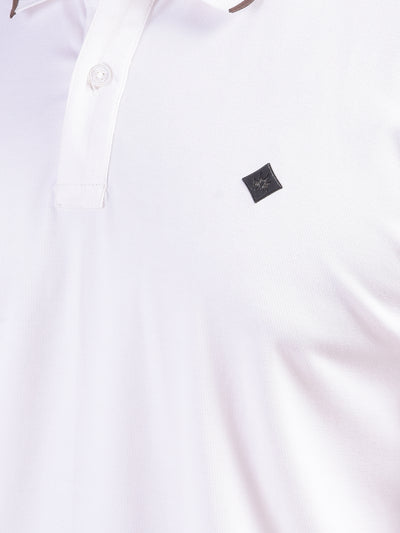 White Polo-Neck T-Shirt