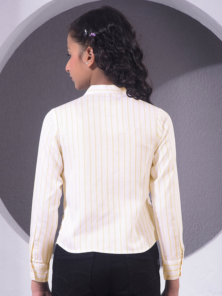 Yellow Vertical Stripes Shirt