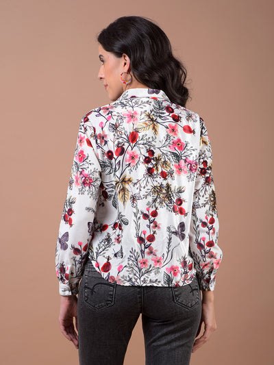 Multi-Color Floral Print Shirt