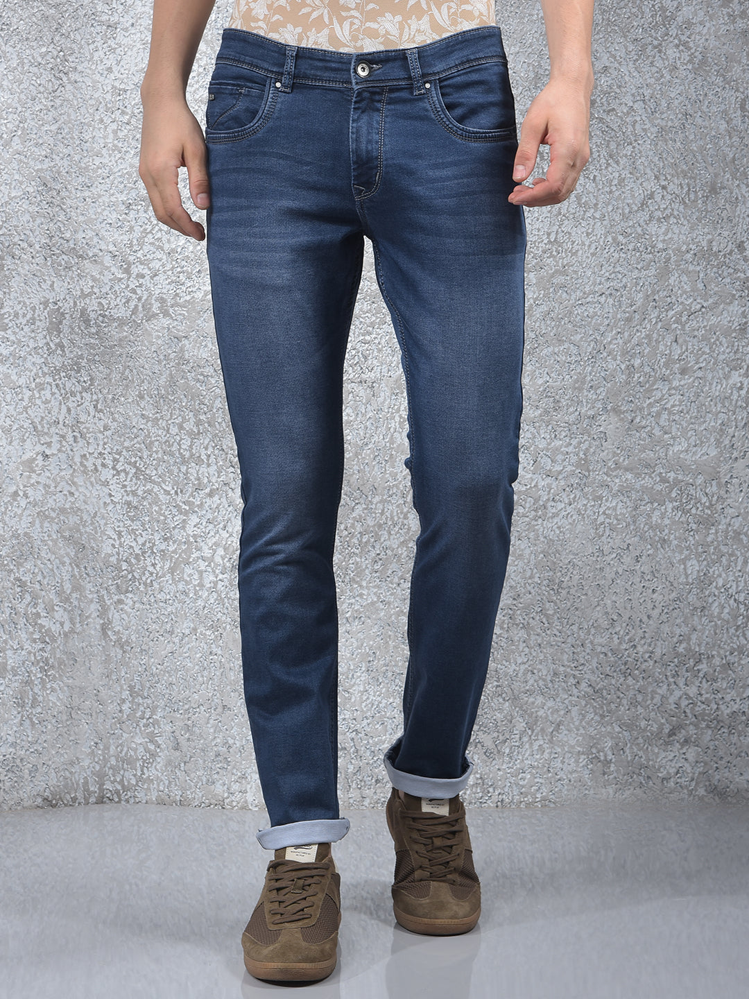 Stylish Tapered Blue Jeans