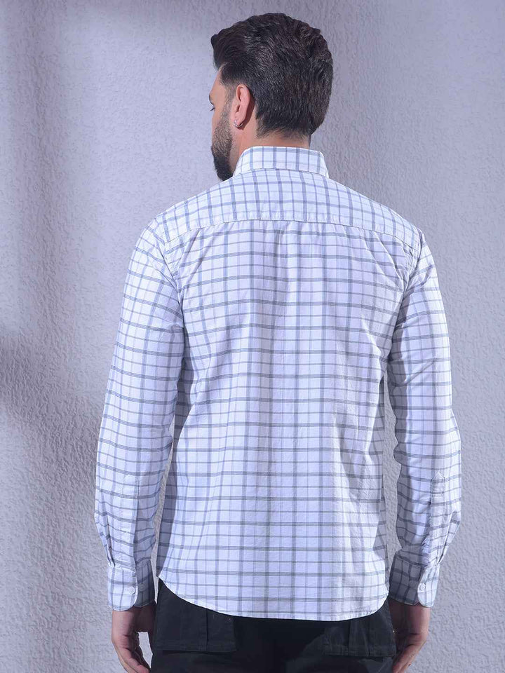 Grey Checked 100% Cotton Shirt
