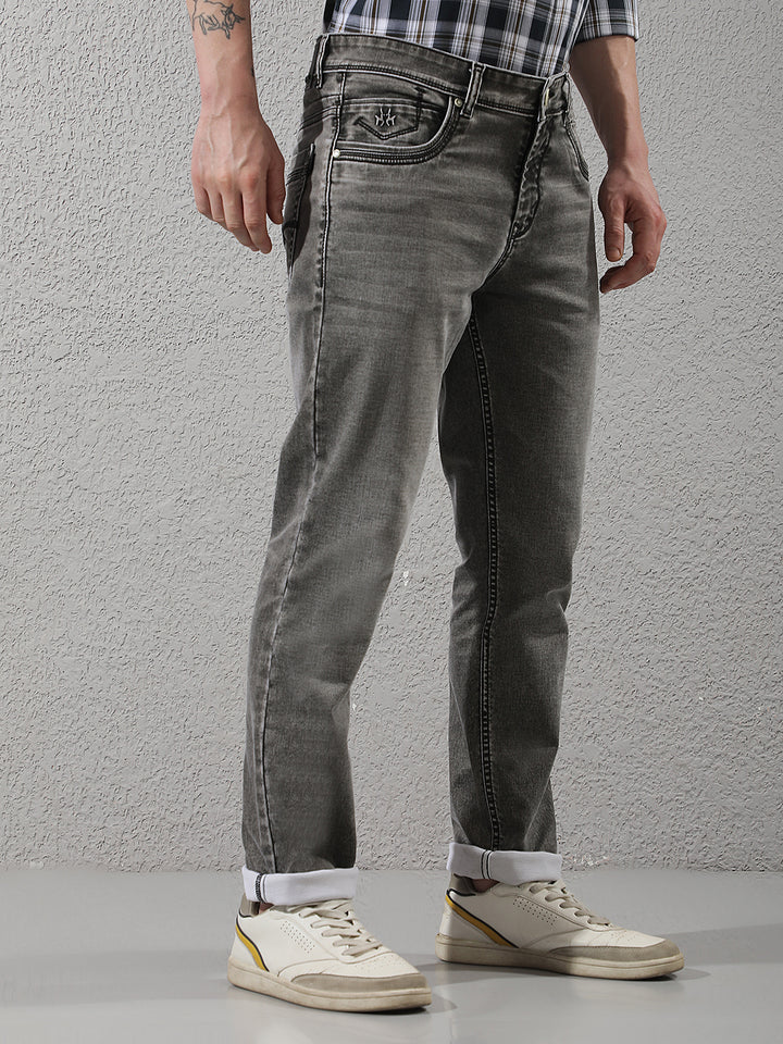 Chic Heather Grey Cotton Jeans
