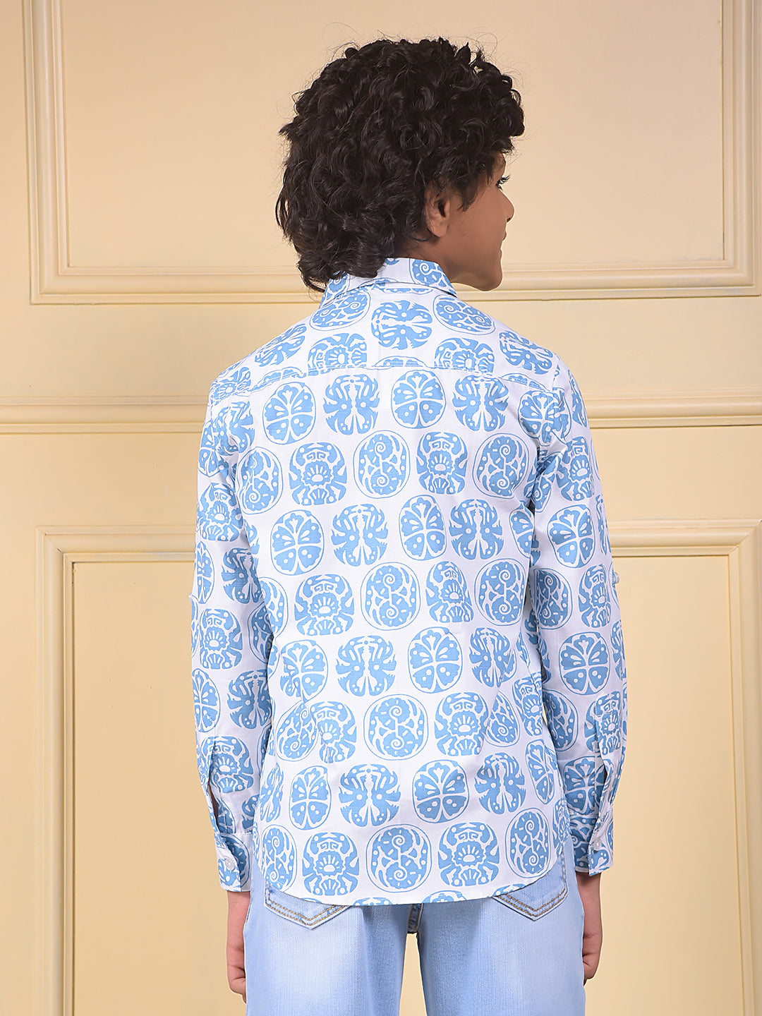 Stylish Blue Printed Shirt