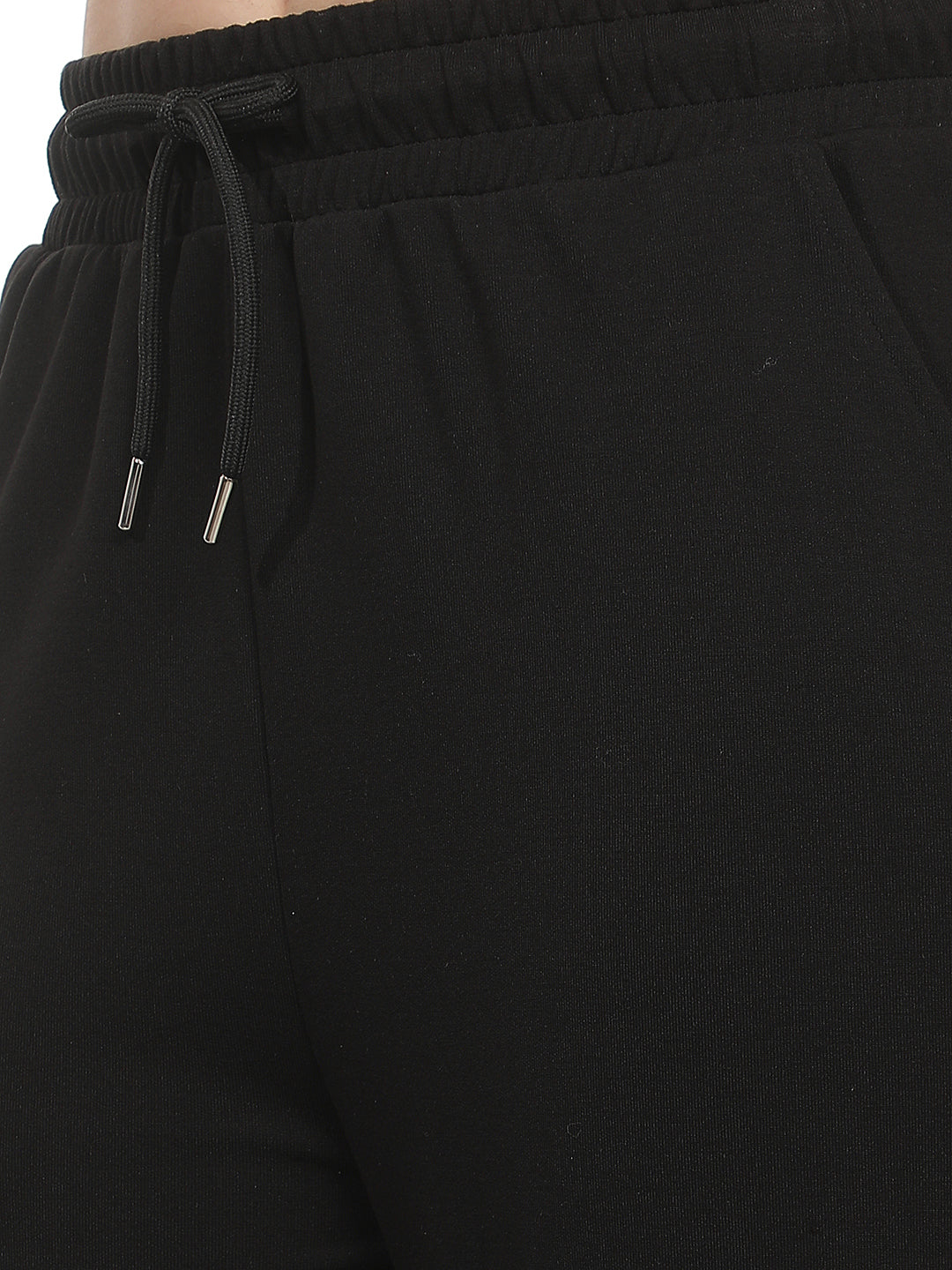 Structured Onyx Black Casual Trousers