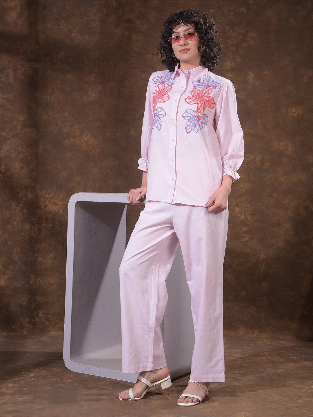 Modern Coral Pink Straight Pant