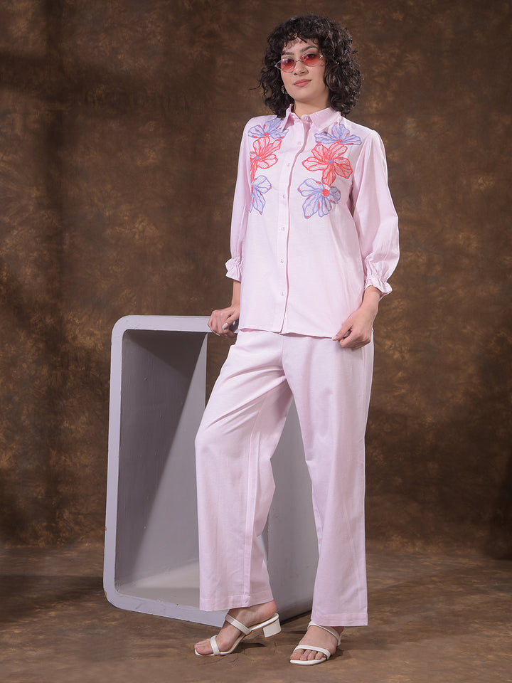 Modern Coral Pink Straight Pant