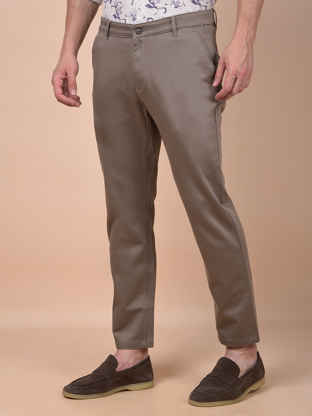 Urban Straight Brown Trousers