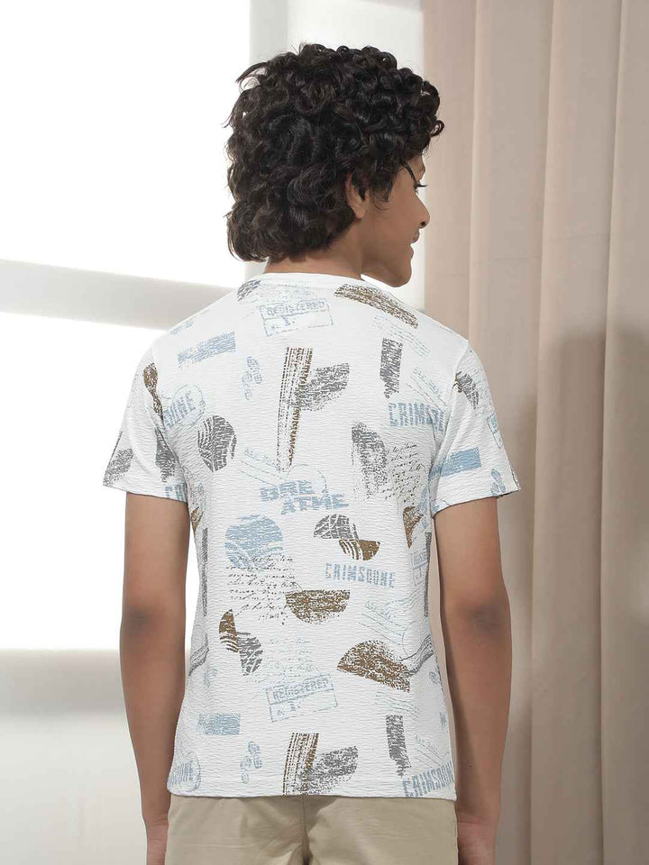 White Graphic Printed T-Shirt