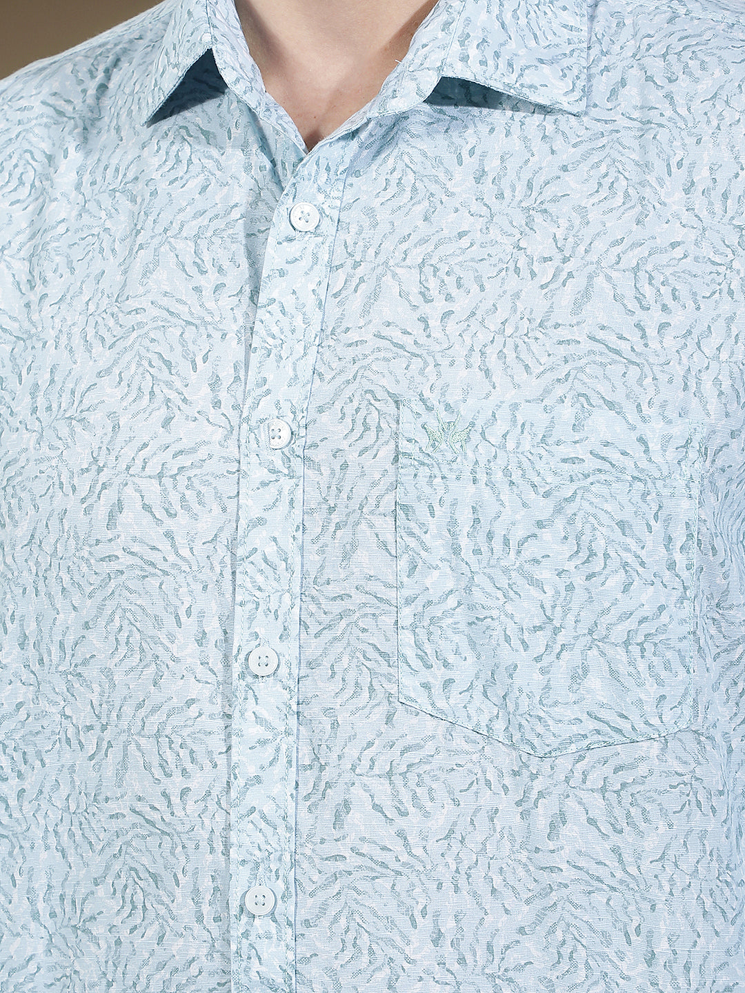 Glacier Blue Printed Shirt