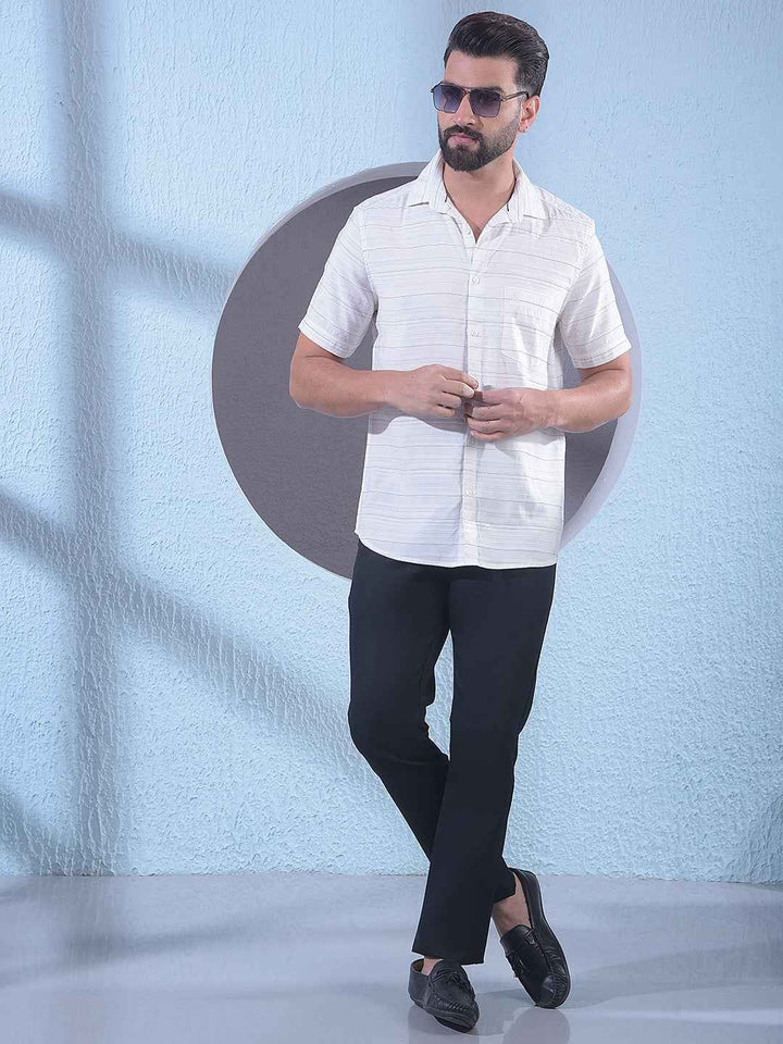 Black Printed Modal Knitted Trousers