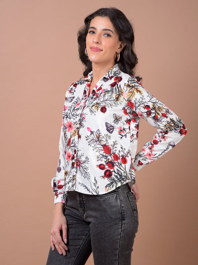 Multi-Color Floral Print Shirt