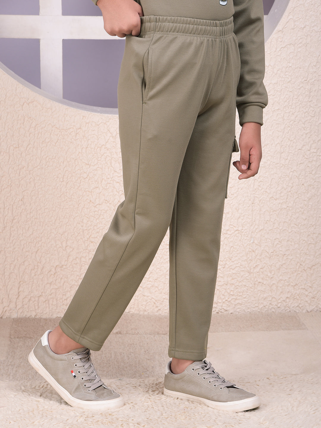 Dynamic Olive Trackpants-Boys Trackpants-Crimsoune Club