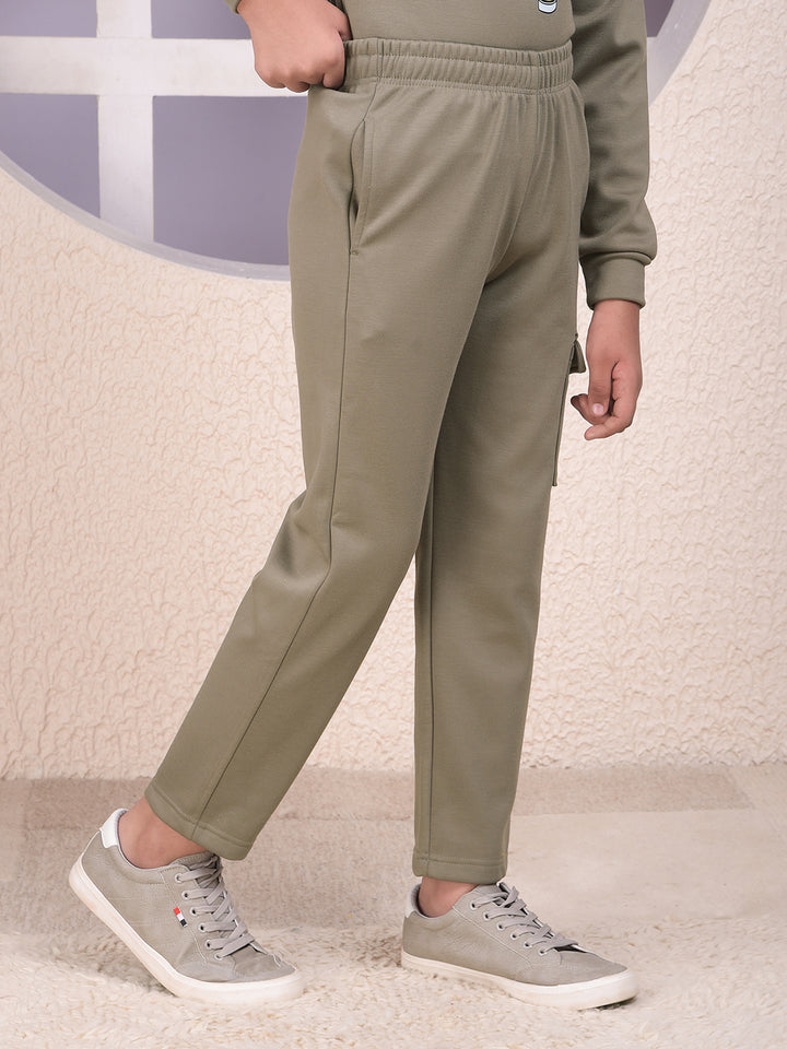 Dynamic Olive Trackpants-Boys Trackpants-Crimsoune Club
