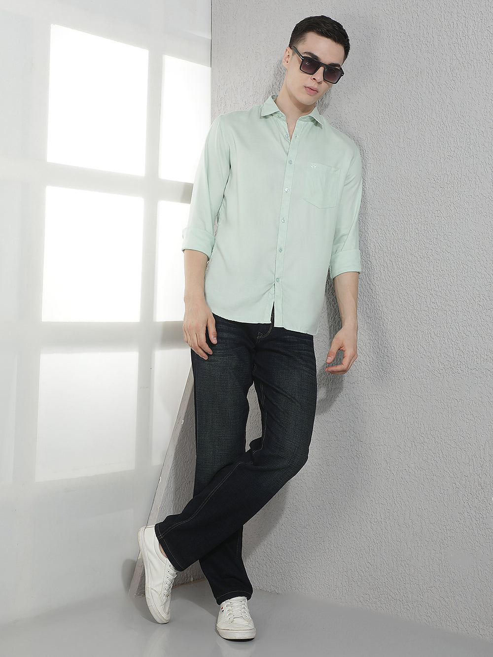 Smart Mint Green Casual Shirt