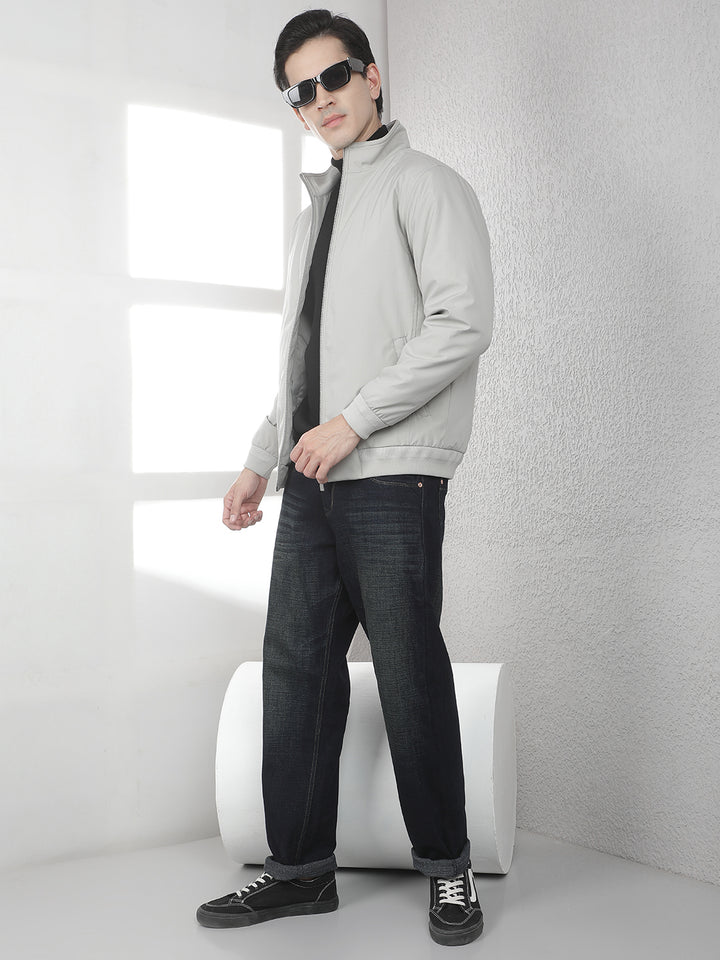 Luxe Graphite Grey Bomber Jacket