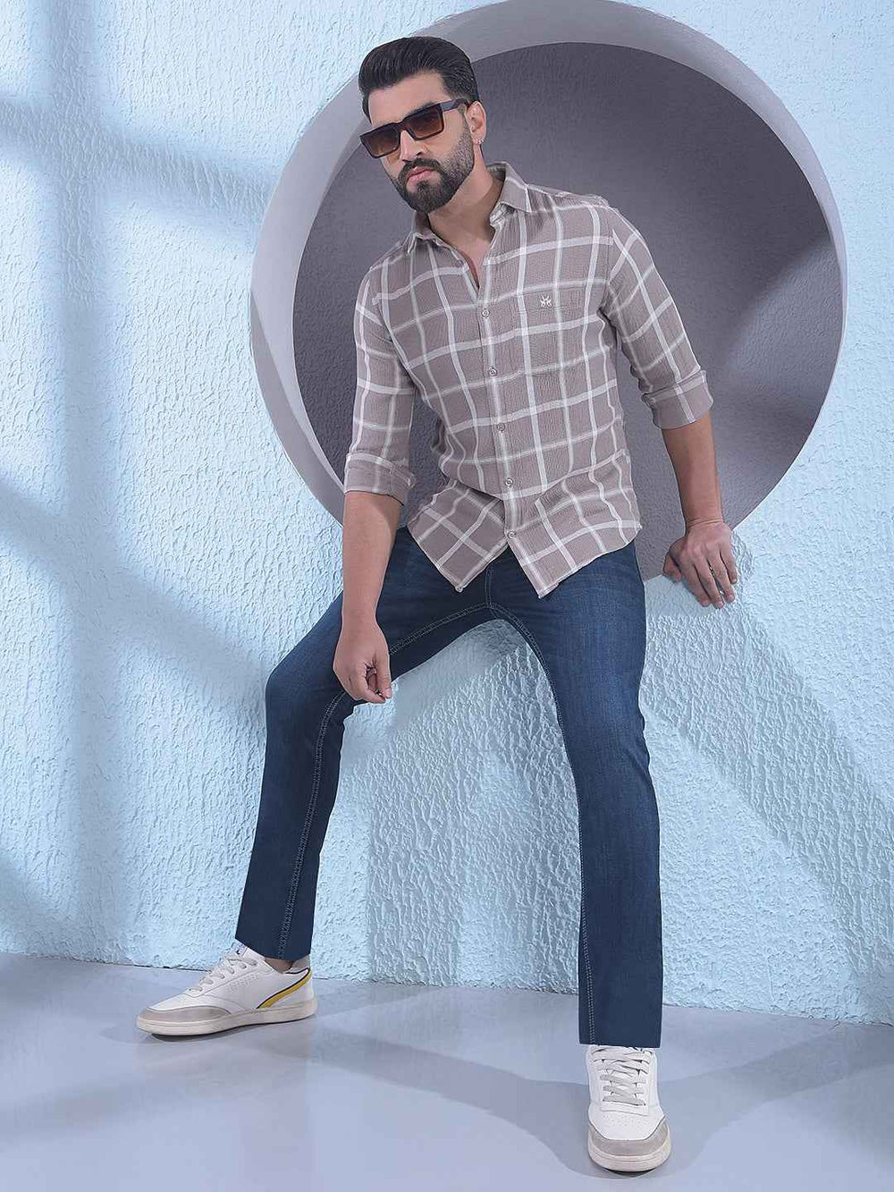 Dark Blue Stretchable Cotton Jeans