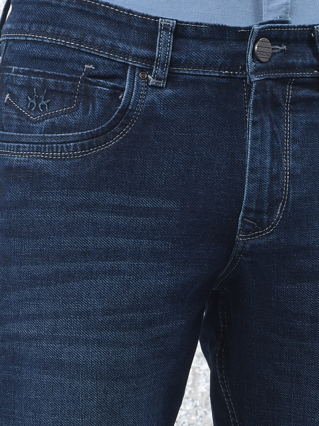 Sleek Cotton Blue Jeans