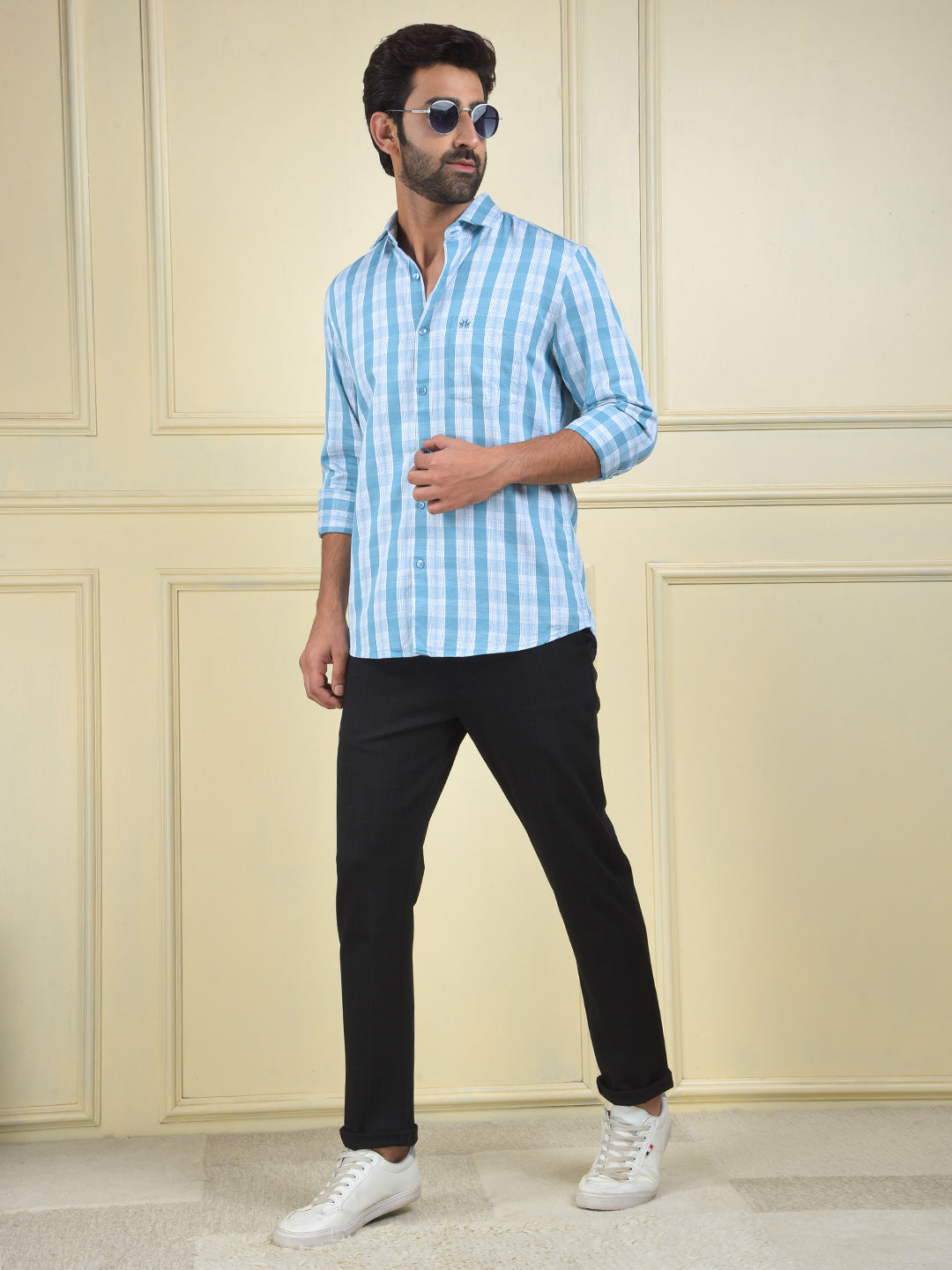 Fresh Mode Blue Checked Shirt