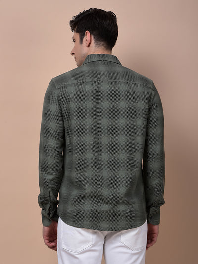 Green Checked 100% Cotton Shirt