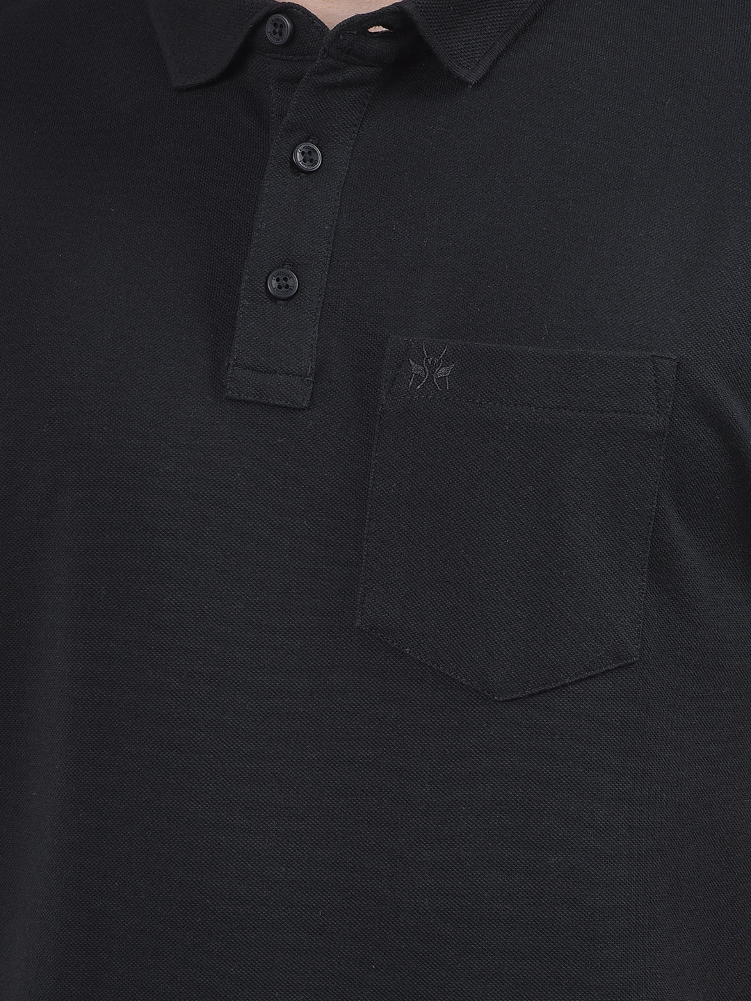 Black Polo Neck T-Shirt