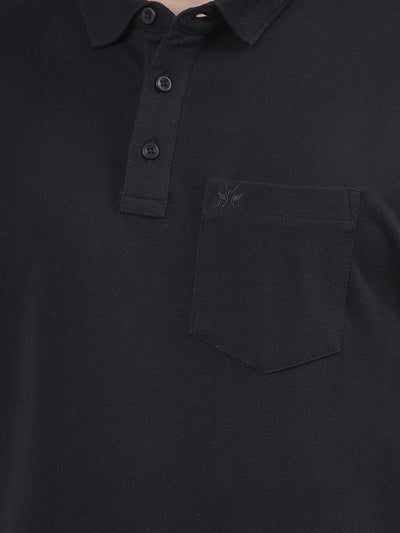 Black Polo Neck T-Shirt