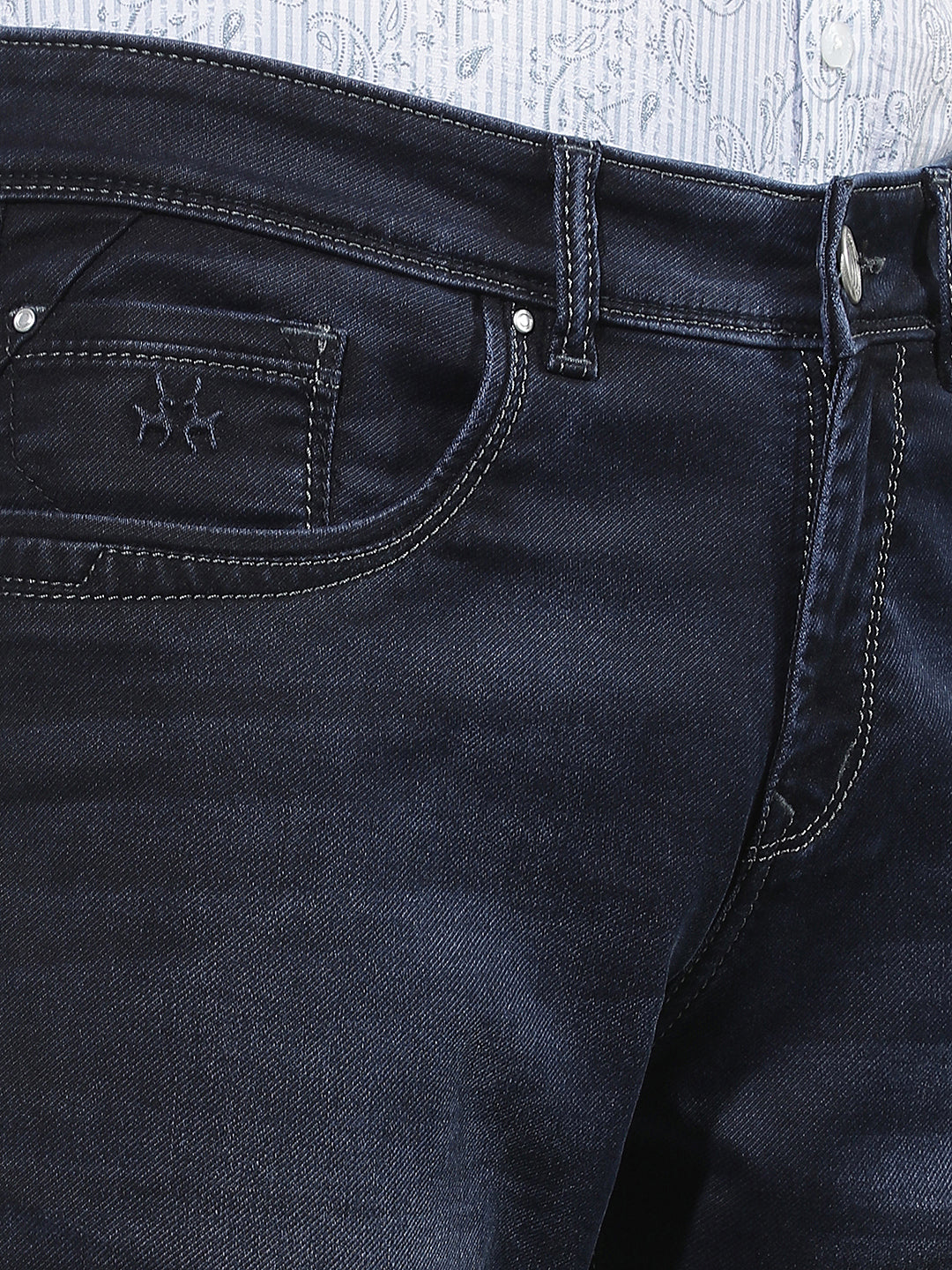 Navy Blue Straight Jeans